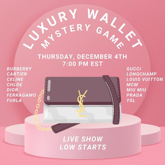 12/4 LUXURY WALLET MYSTERY GAME IN LIVE SHOW - Picture 1 of 1